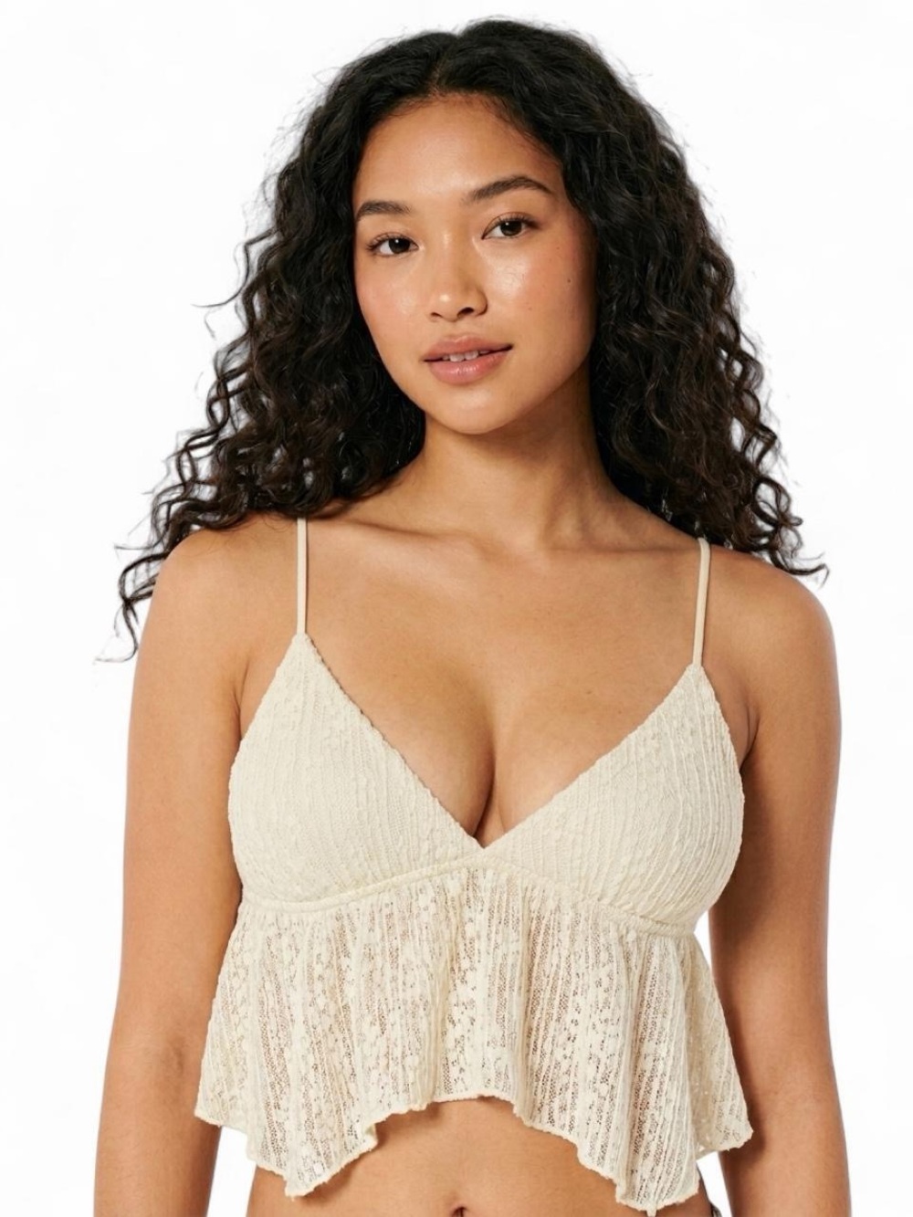 Urban Outfitters Cream Lace Babydoll Cami Top XS Coquette Fairycore